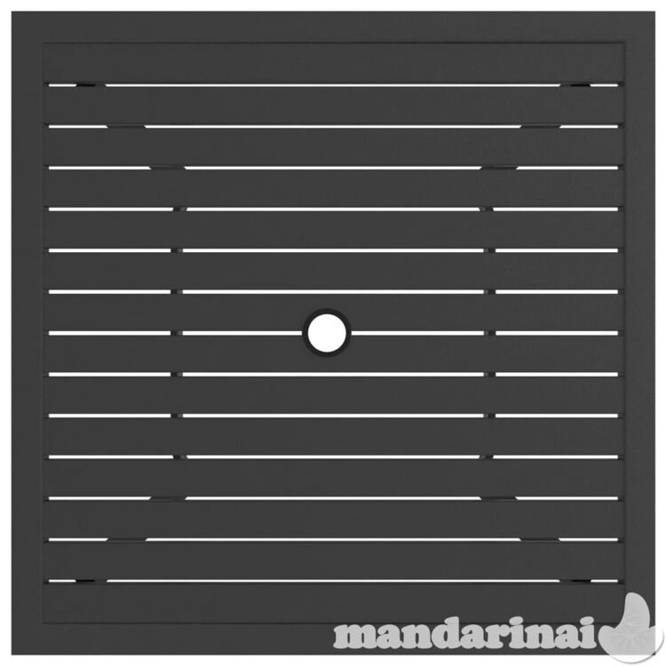 Sodo stalas, antracito spalvos, 81,5x81,5x72cm, plienas