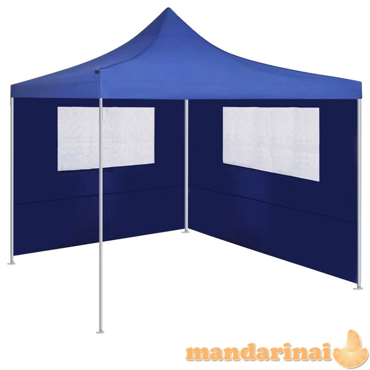 3070422  gazebo sidewall with windows 4x2 m blue (315311)