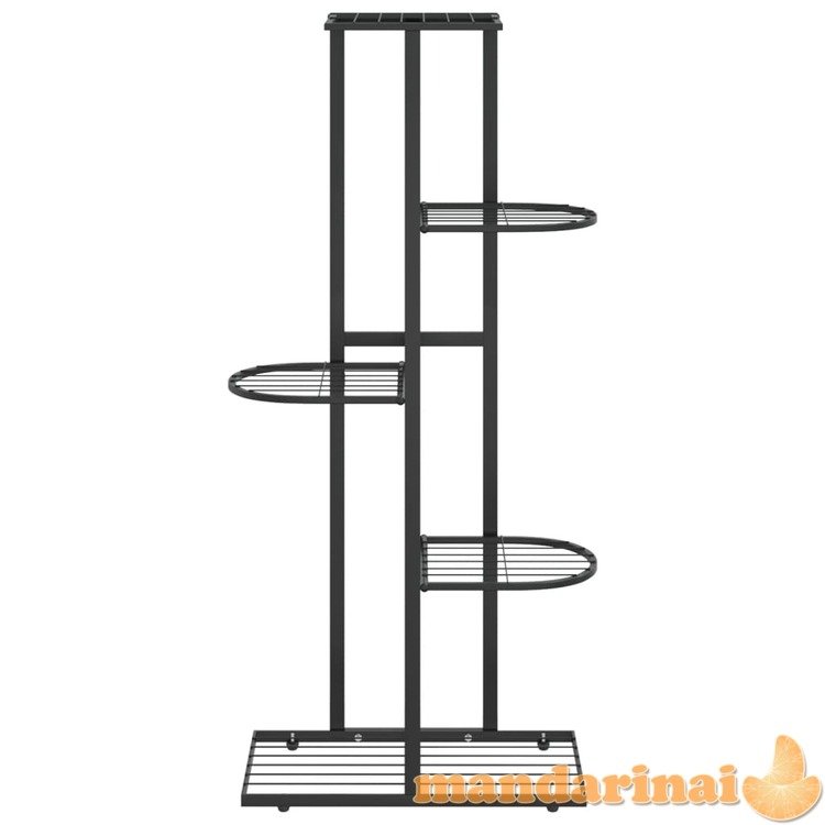 Stovas augalams, 5 lentynos, juodas, 43x22x98cm, metalas