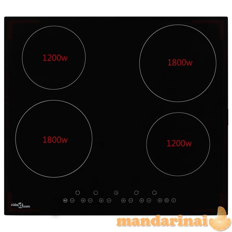 Keramikinė kaitlentė su 4 kaitvietėmis, jutiklinė, 6000w