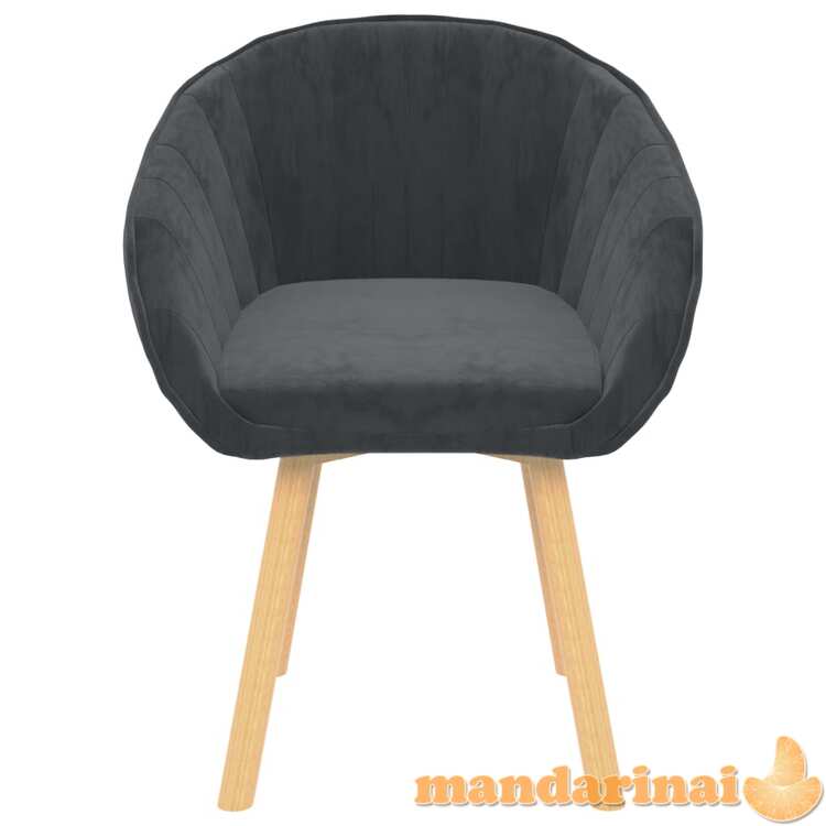 Valgomojo kėdė, tamsiai pilkos spalvos, aksomas