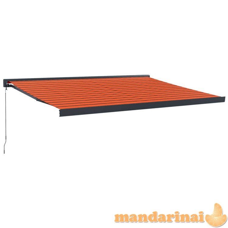 Ištraukiama markizė, oranžinė/ruda, 4x3m, audinys ir aliuminis