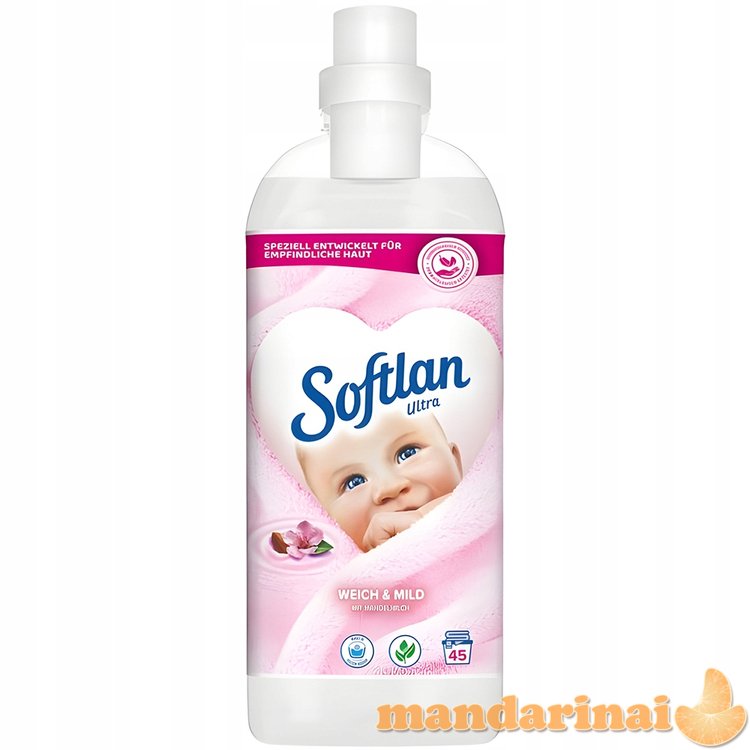 SOFTLAN minkštasis skalbiklis 1L 45p Weich&Mild (baltas)