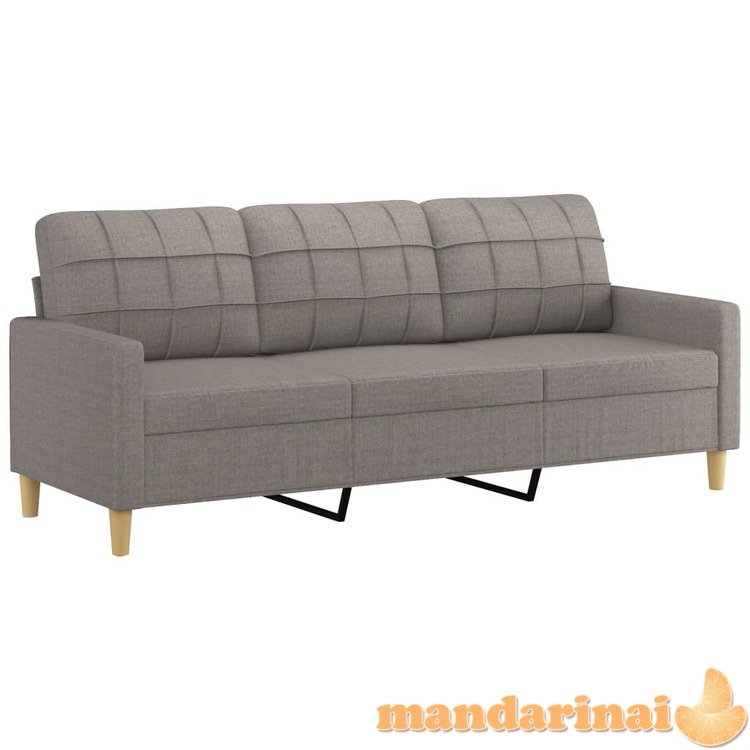 Trivietė sofa, taupe spalvos, 180cm, audinys