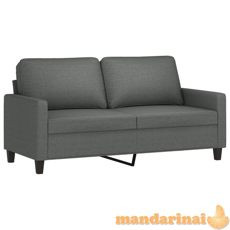 Dvivietė sofa, tamsiai pilkos spalvos, 140cm, audinys