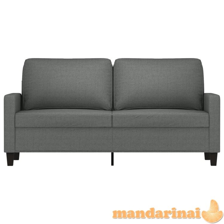 Dvivietė sofa, tamsiai pilkos spalvos, 140cm, audinys