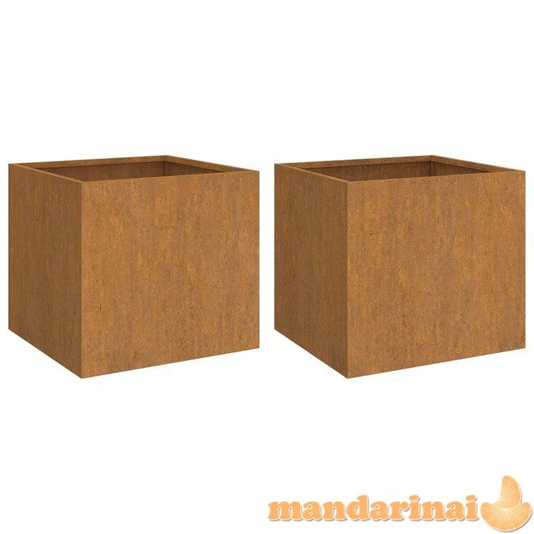 Loveliai, 2vnt., 32x30x29cm, corten plienas