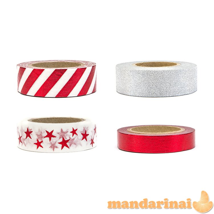 Decorative tape, mix (1 pkt / 4 pc.)