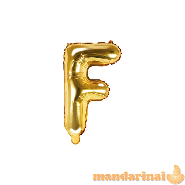 Foil Balloon Letter   F  , 35cm, gold