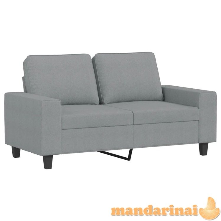 Dvivietė sofa, šviesiai pilkos spalvos, 120cm, audinys