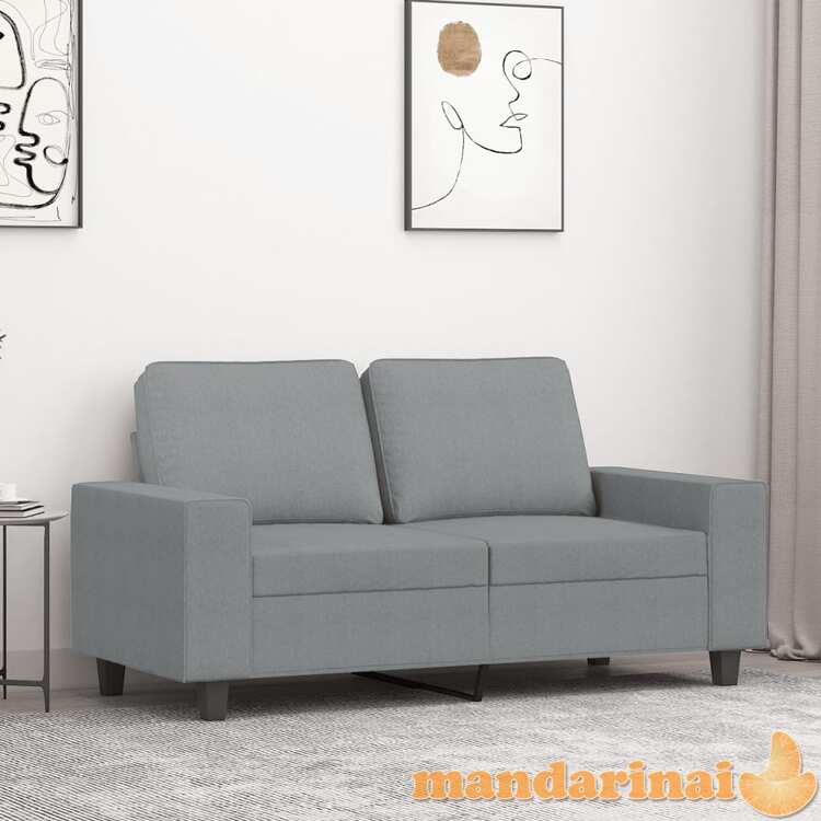 Dvivietė sofa, šviesiai pilkos spalvos, 120cm, audinys