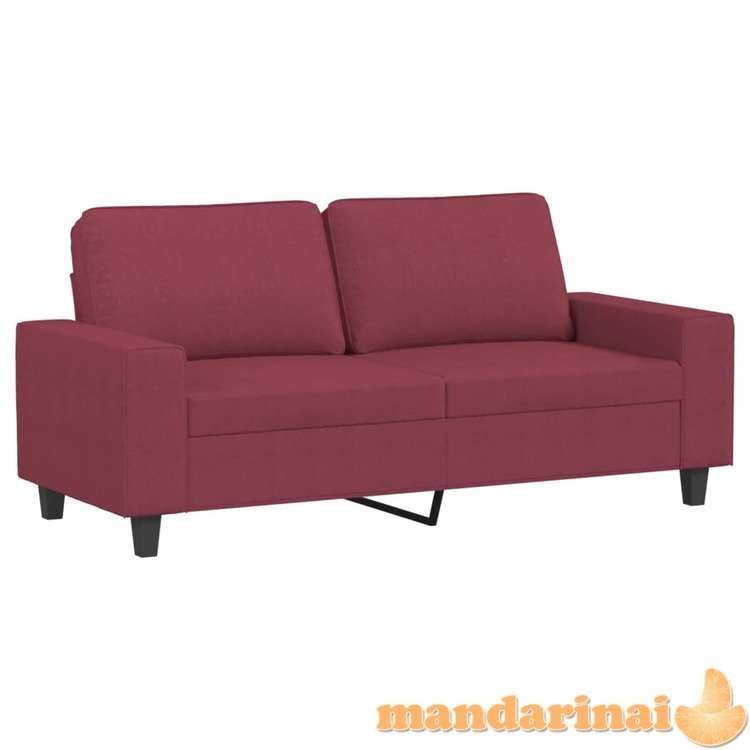 Dvivietė sofa, raudonojo vyno spalvos, 140cm, audinys