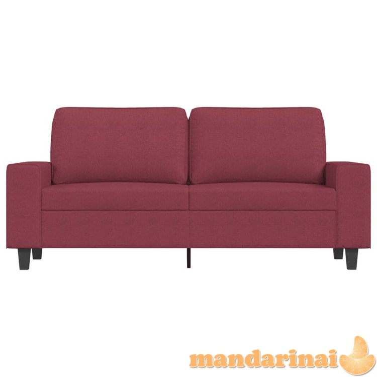 Dvivietė sofa, raudonojo vyno spalvos, 140cm, audinys