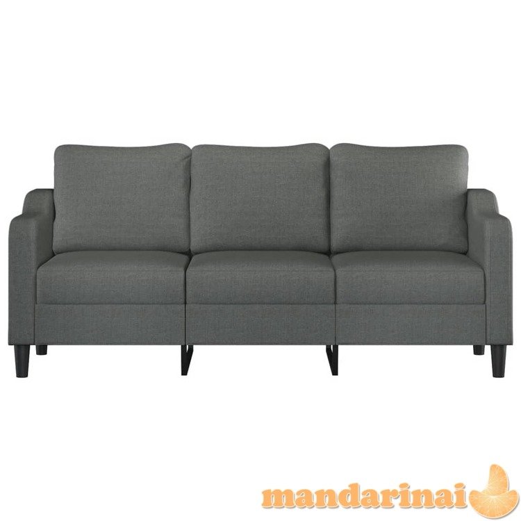 Trivietė sofa, tamsiai pilkos spalvos, 180cm, audinys