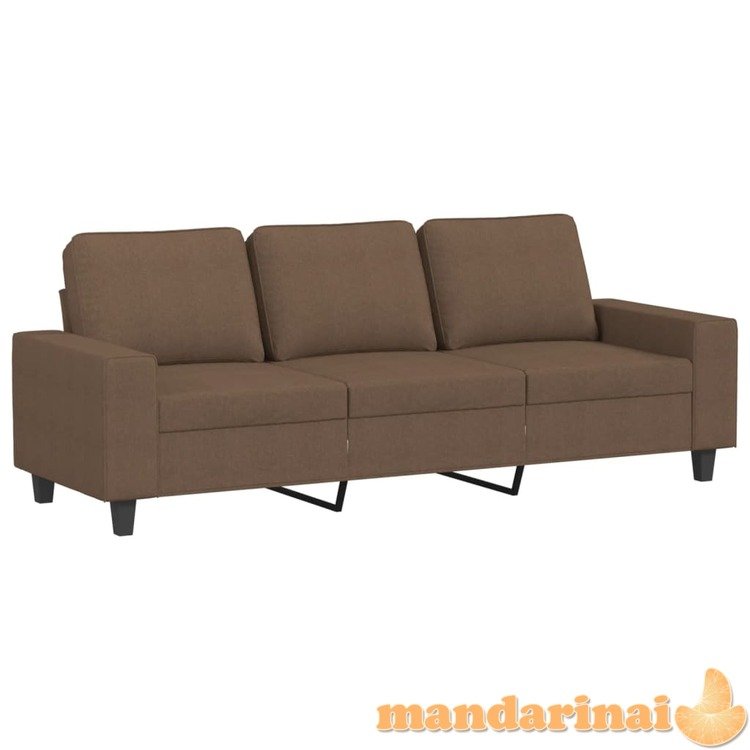 Trivietė sofa, rudos spalvos, 180cm, audinys