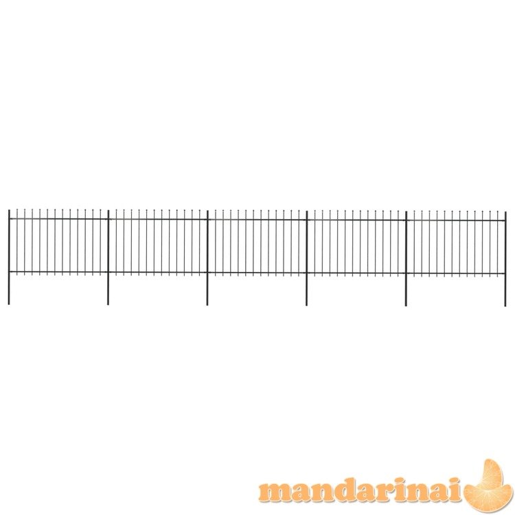Sodo tvora su iečių viršugal., juoda, 8,5x1,2m, plienas