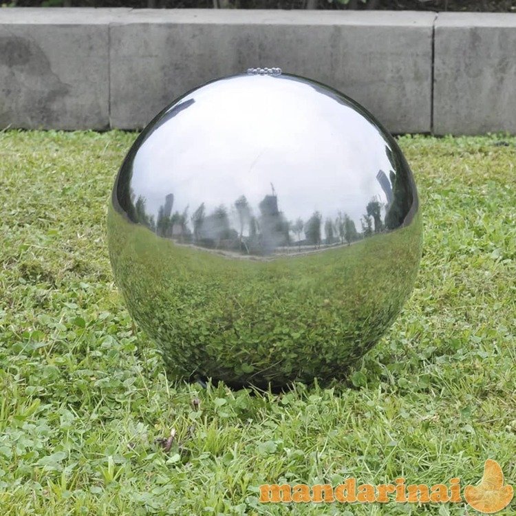 Baseino fontanas-sfera su led, nerūd. plienas, 20 cm