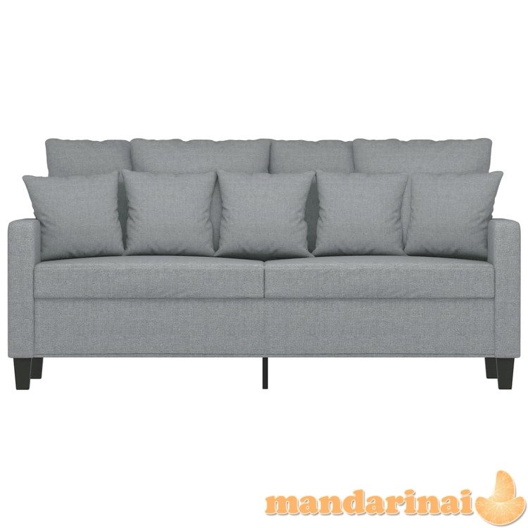 Dvivietė sofa, šviesiai pilkos spalvos, 140cm, audinys