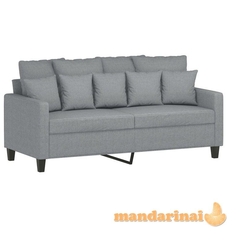 Dvivietė sofa, šviesiai pilkos spalvos, 140cm, audinys