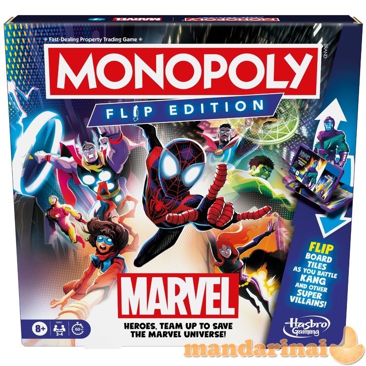MONOPOLY Žaidimas „Monopoly: Marvel Flip“, EN