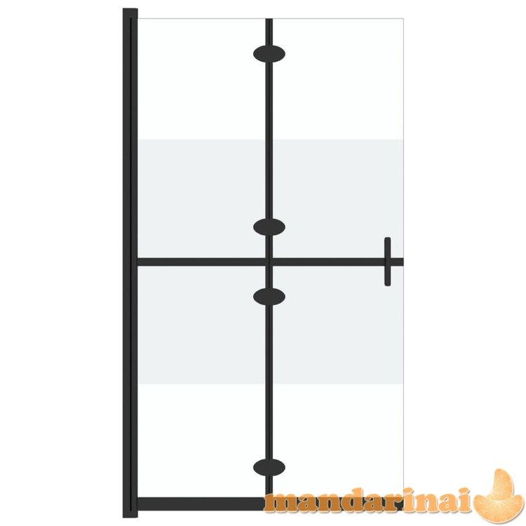 Sulankstoma dušo sienelė, pusiau matinė, 90x190cm, esg stiklas