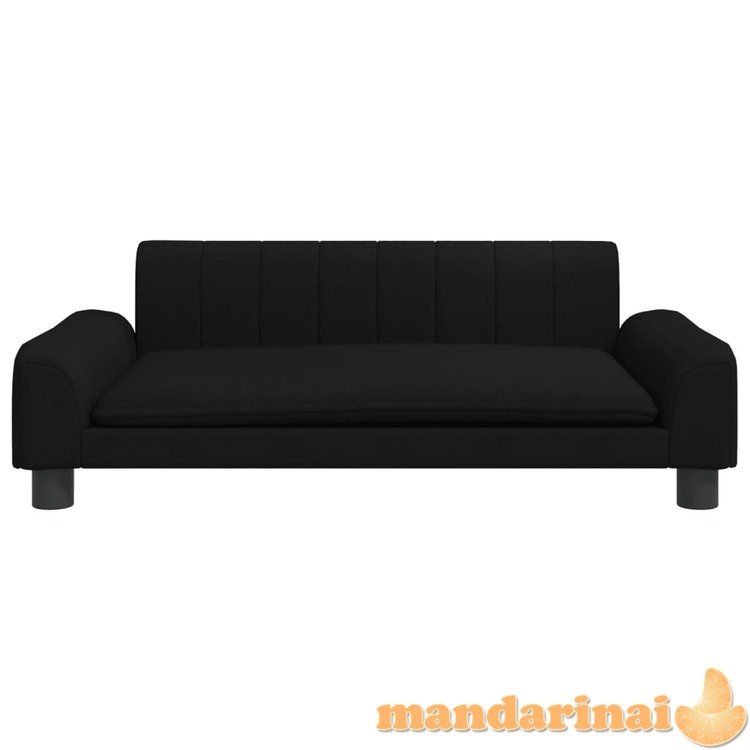 Vaikiška sofa, juodos spalvos, 90x53x30cm, audinys