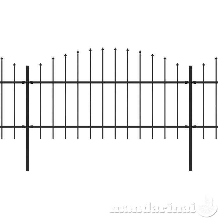 Sodo tvora su iečių viršug., juoda, (1-1,25)x10,2m, plienas