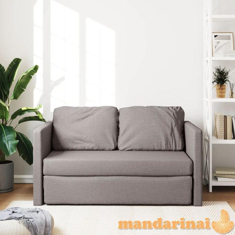 Grindų sofa-lova, 2-1, taupe spalvos, 112x174x55cm, audinys