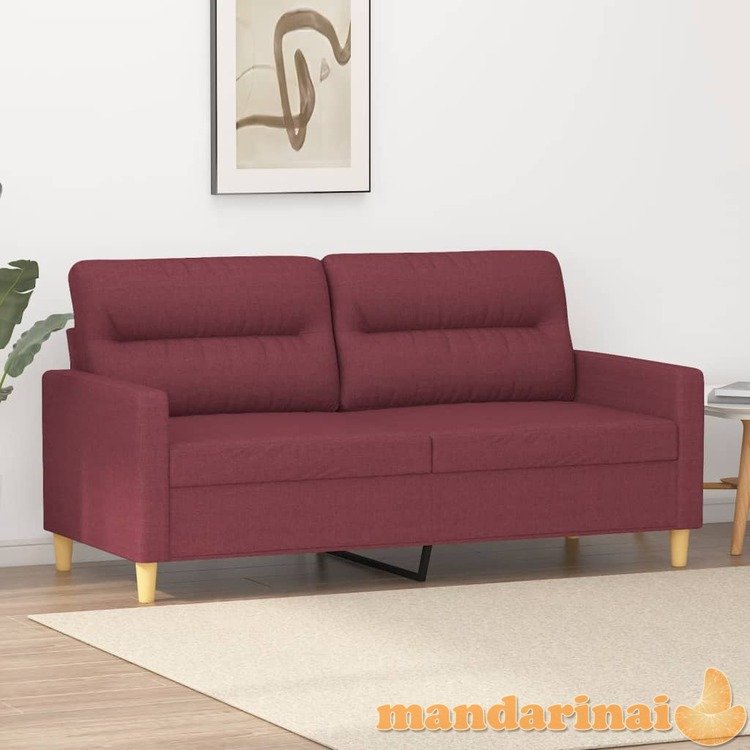 Dvivietė sofa, raudonojo vyno spalvos, 140cm, audinys