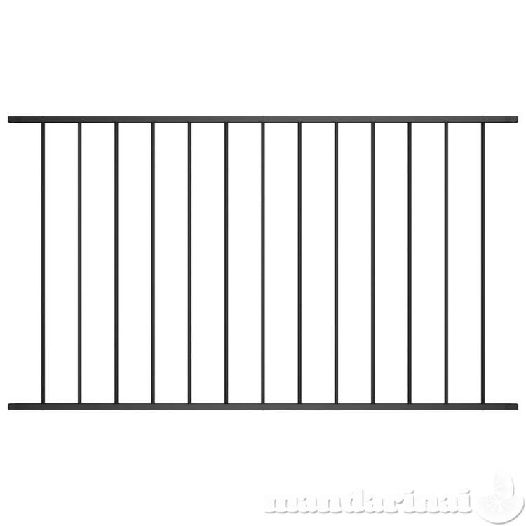 Tvoros plokštė, juodos spalvos, 1,7x0,75m, plienas