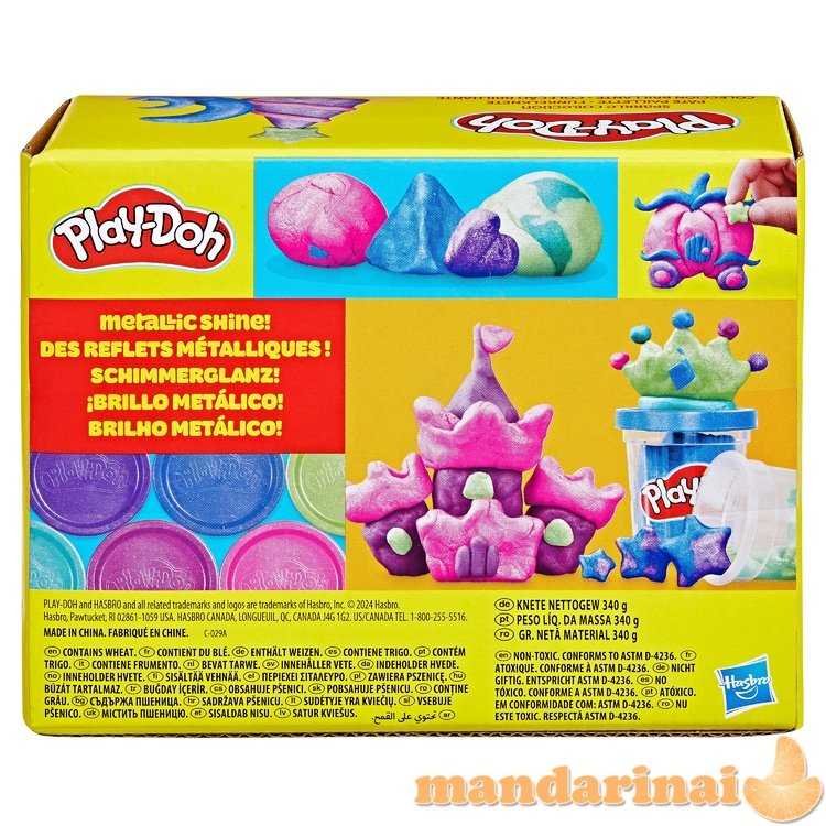 PLAY-DOH Blizgantis plastilinas, 6 vnt.