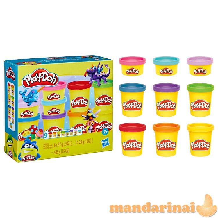 PLAY-DOH Blizgantis plastilinas, 6 vnt.