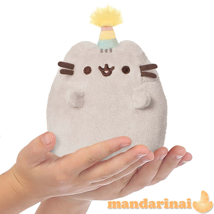 PUSHEEN Sėdintis katinas su vakarėlio kepuraite, 10 cm