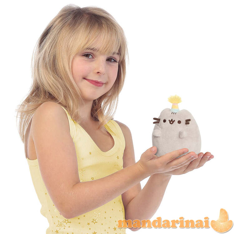 PUSHEEN Sėdintis katinas su vakarėlio kepuraite, 10 cm