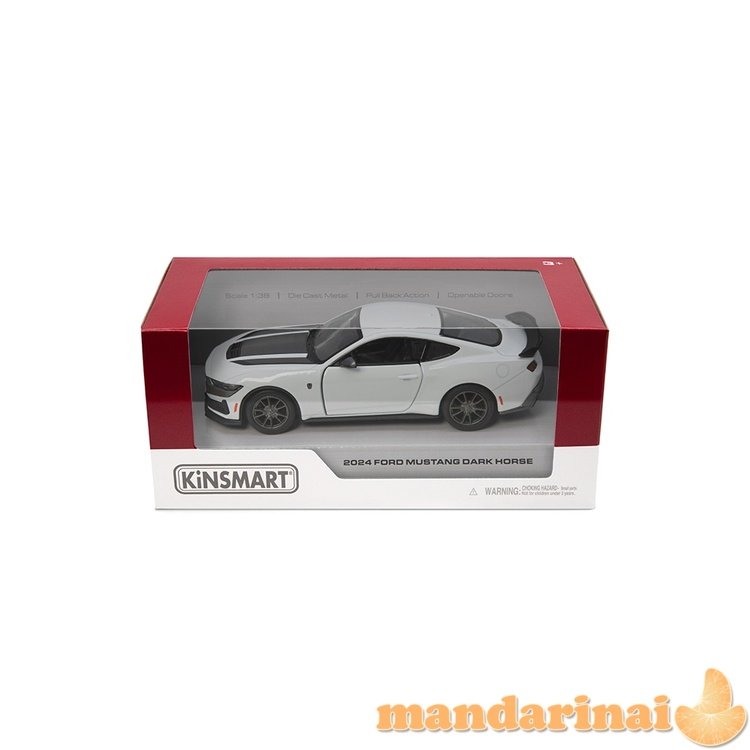 KINSMART Automobilio modelis 2024 Ford Mustang Dark Horse, scale 1:38