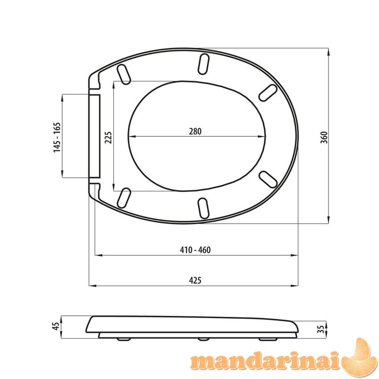 Klozeto dangtis MA-021AM