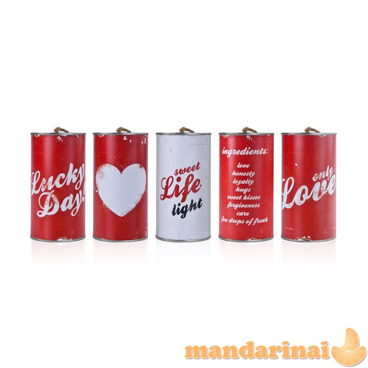 Wedding cans, retro, 14 x 7cm (1 pkt / 5 pc.)