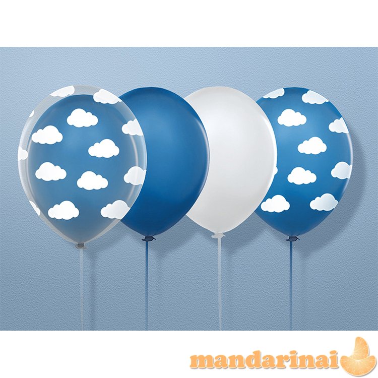 Balloons 30cm, Clouds, Pastel Cornflower Blue (1 pkt / 50 pc.)