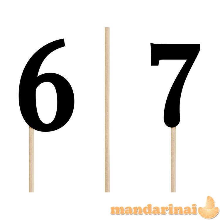 Table numbers, black, 24-26cm (1 pkt / 11 pc.)