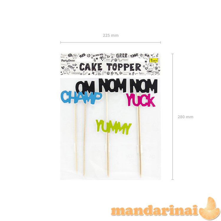 Toppers Monsters - Speech Bubbles, 13-21.5cm (1 pkt / 6 pc.)