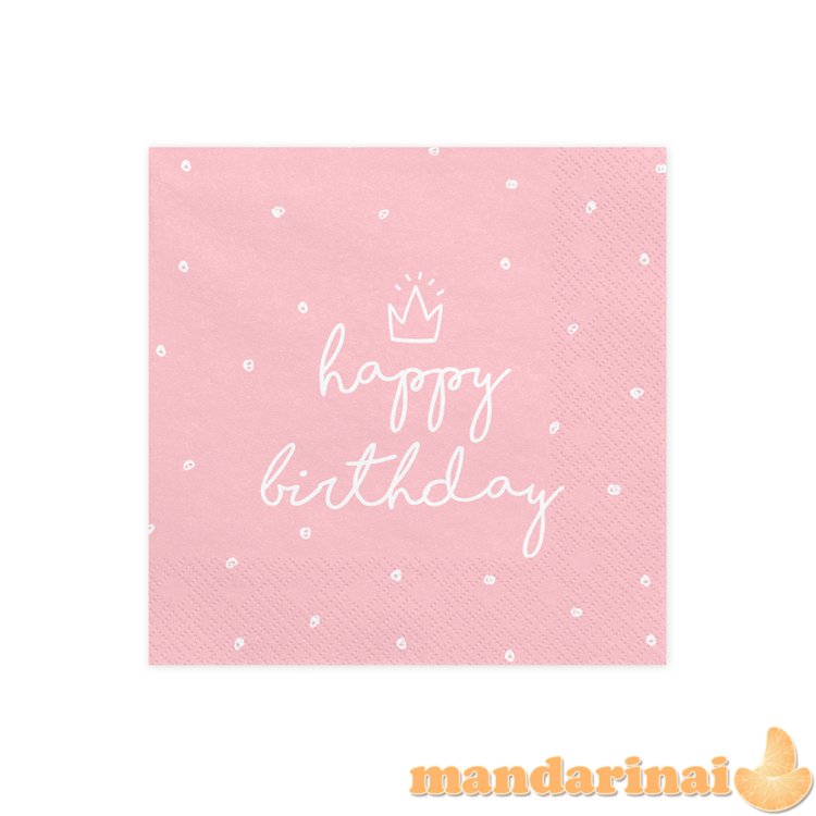 Napkins Happy Birthday, 33x33 cm (1 pkt / 20 pc.)