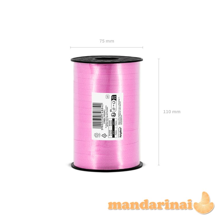 Plastic ribbon, light pink, 5mm/225m