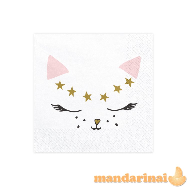 Napkins Kitty, 33x33cm (1 pkt / 20 pc.)