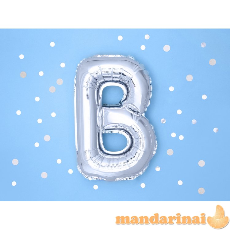 Foil Balloon Letter B , 35cm, silver