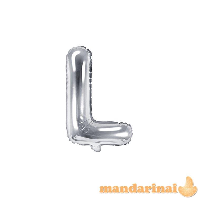 Foil Balloon Letter L , 35cm, silver