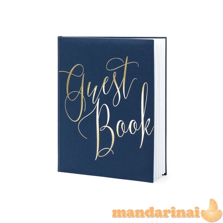 Guest Book, 20x24.5cm, navy blue, 22 pages