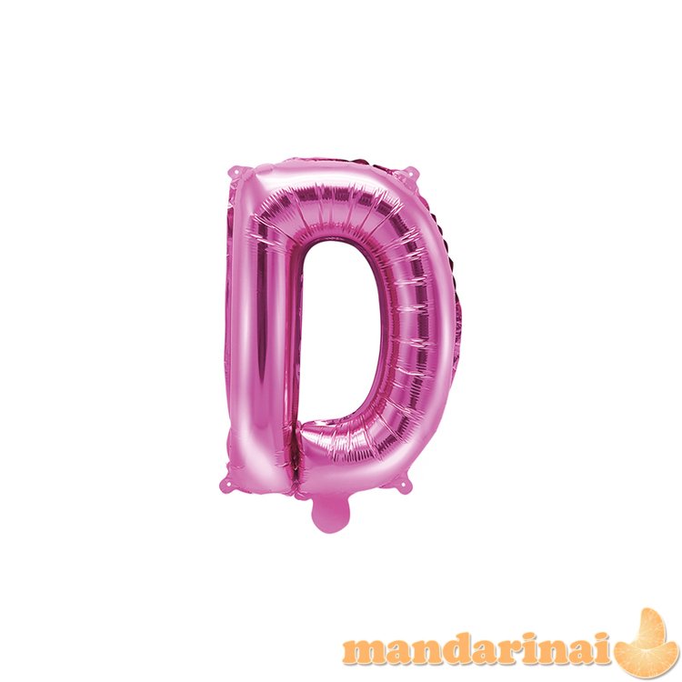 Foil Balloon Letter D , 35cm, dark pink