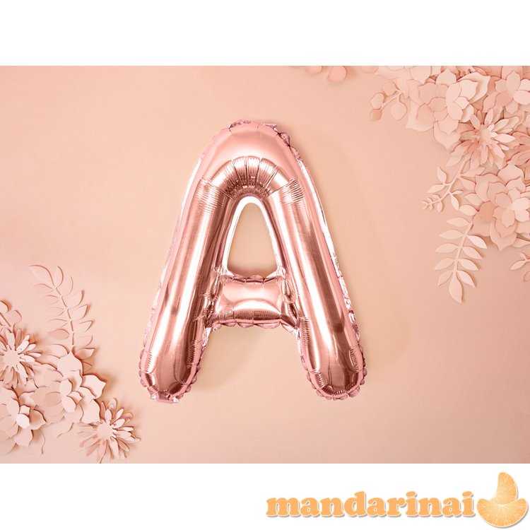 Foil Balloon Letter A , 35cm, rose gold