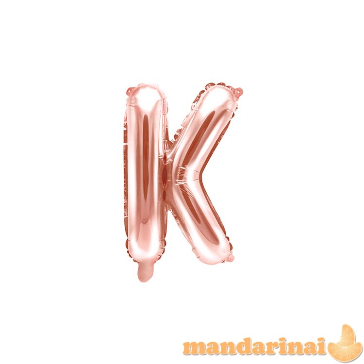 Foil Balloon Letter K , 35cm, rose gold