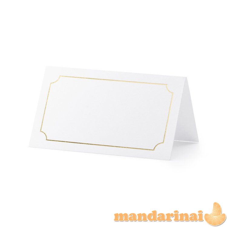 Place cards - Frame, gold, 9.5x5.5cm (1 pkt / 10 pc.)